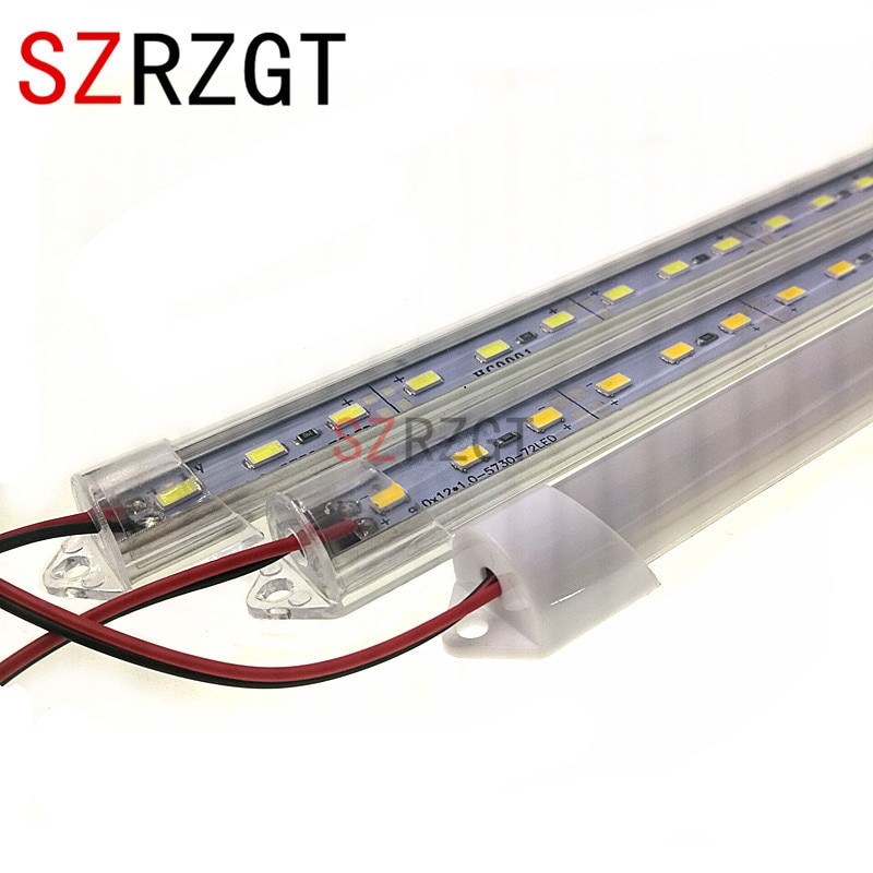 5 stks * 50 cm DC12V SMD 5730 LED Harde Stijve LED Strip Bar Licht Aluminium shell + pc cover LED Bar Licht 5730