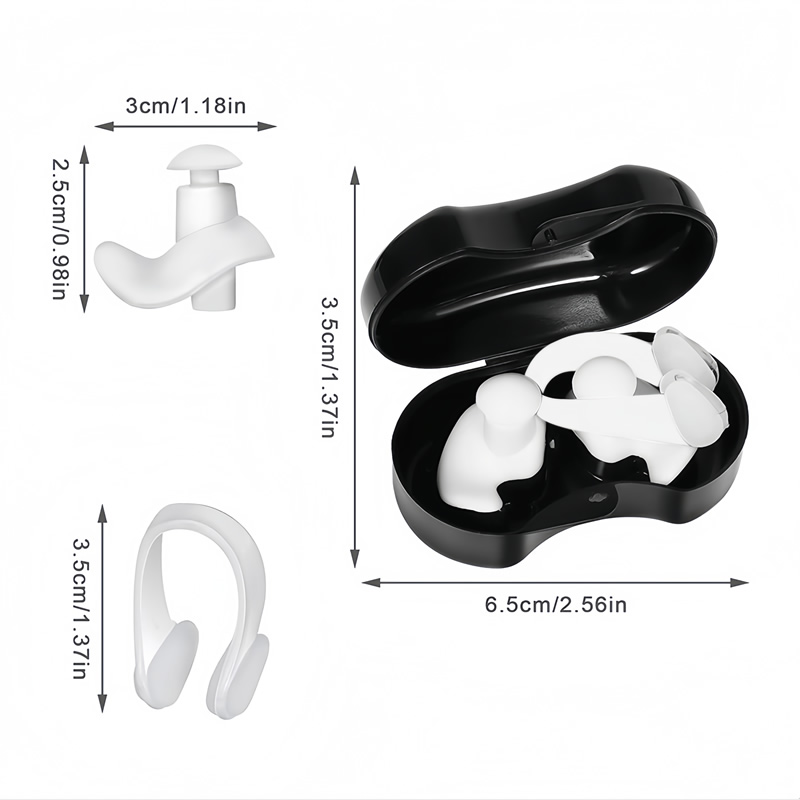 Zwemmen Siliconen Oordopje Neusklem Waterdicht Spiraal Oordopje voor Volwassen Kinderen Surf Douchen Baden Beginner Zwemuitrusting