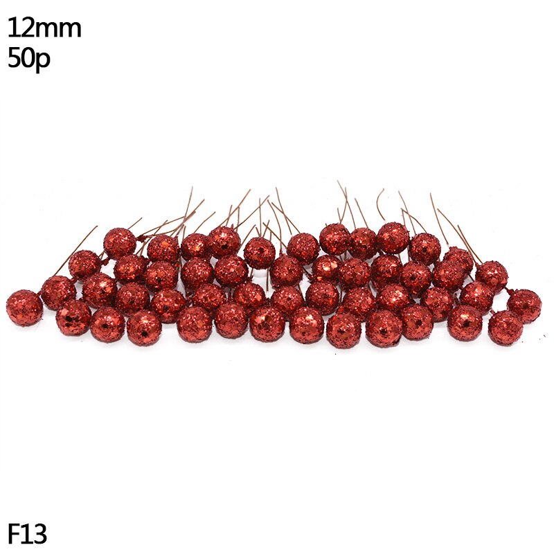 Lot de 1 assortiment de baies de cerisier | Rouge, bricolage, boîte de gâteau de mariage, couronne, décoration de noël du nouvel an: F13