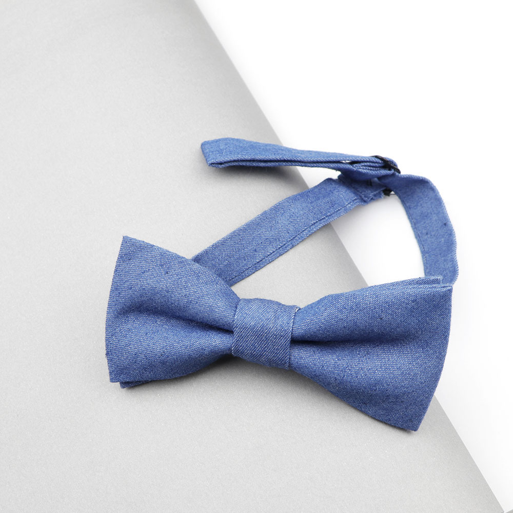 Yksivärinen vauva lasten rusetti poika lasten denim rusetti smokki puuvilla rusetit solmio perhonen: 2