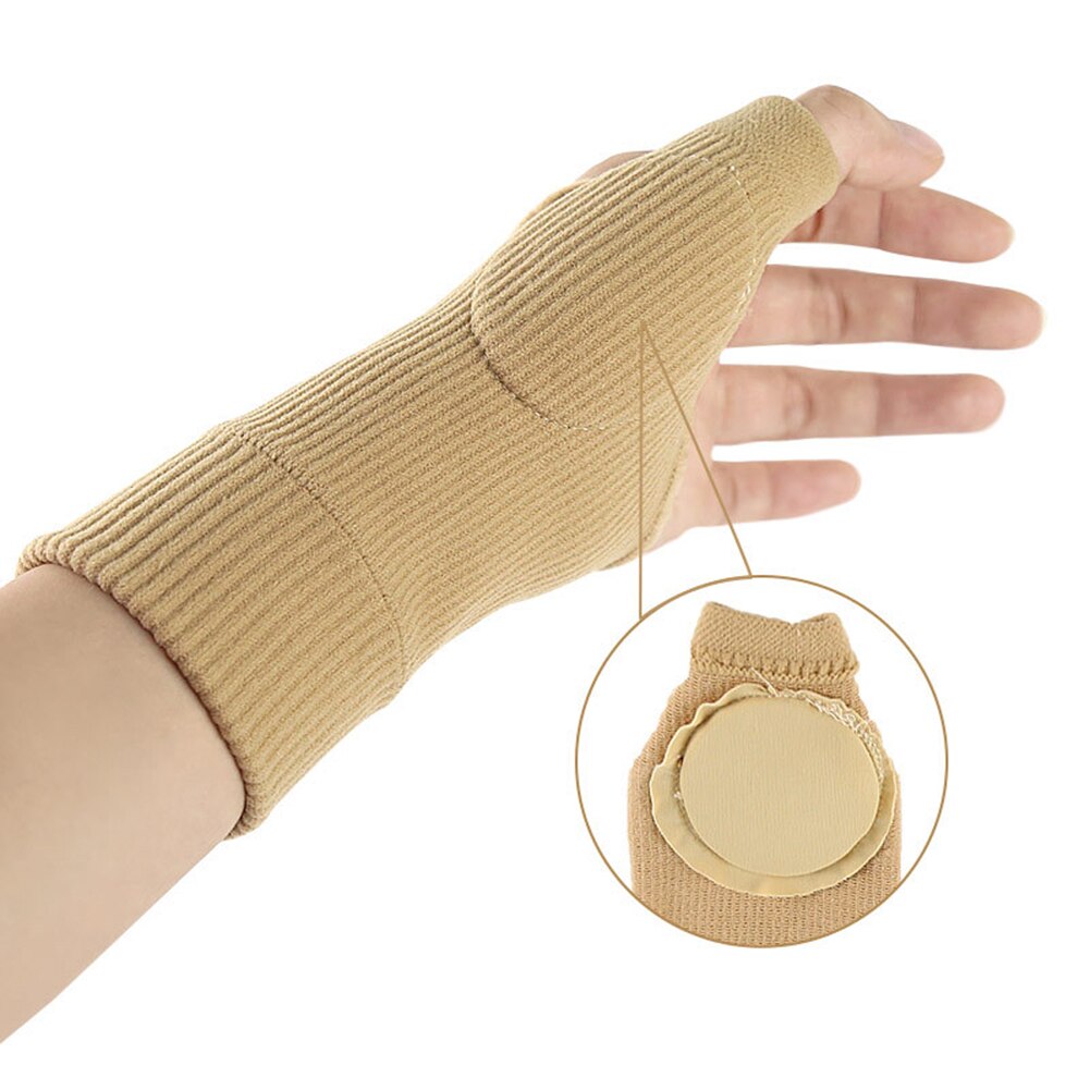 1 Paar Duim Ondersteuning Spalk Zacht Ademend Hand Pols Brace Sport Beschermende Zweet Polsband Pijnbestrijding Therapeutische Handschoenen