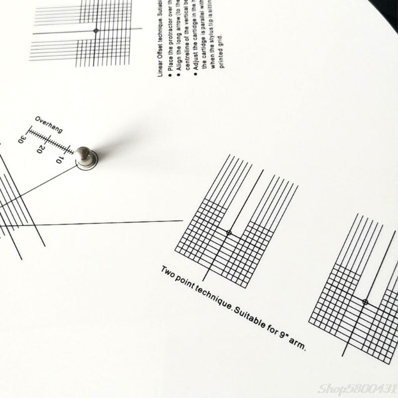 Anti-sliding LP Vinyl Record Pickup Calibration Plate Distance Gauge Protractor Adjustment Tool Ruler for Turntable O23 20