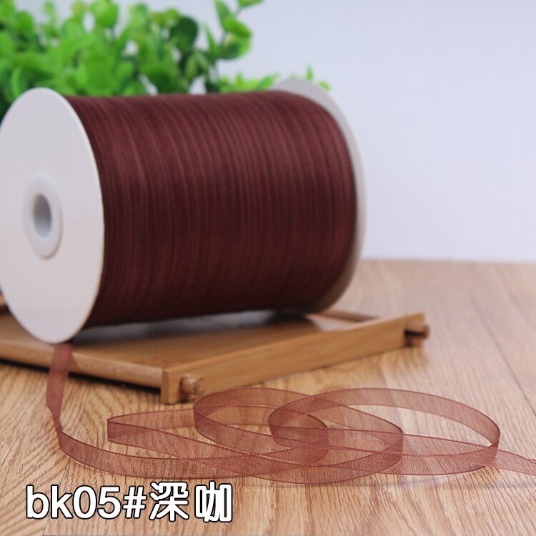 6mm Organza Ribbon (10 Meters/lot) Decorative Packing Wedding Crafts Christmas Wrap Handmade DIY Material Supplies: Orange