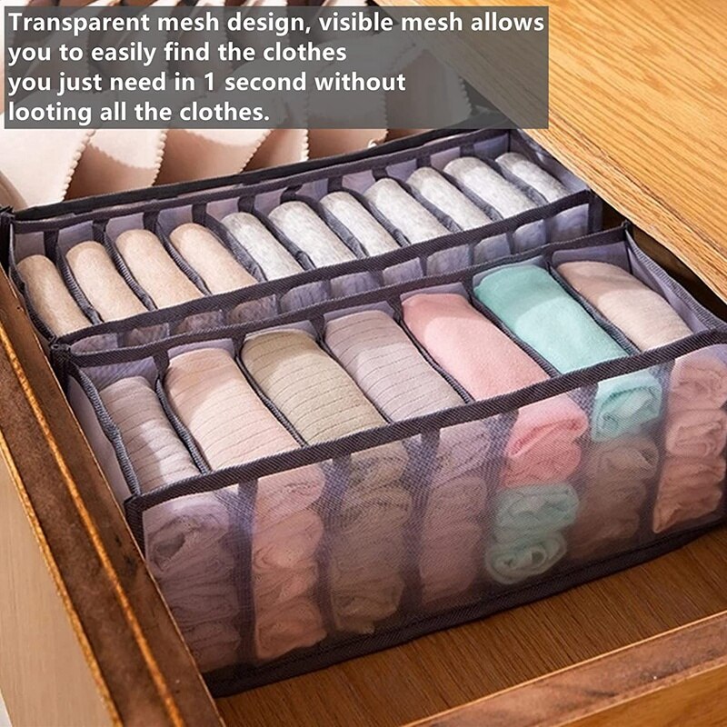 4 Set Ondergoed Lade Organizer Sok Organizer, Opvouwbare Nylon Mesh Closet Organizer Dresser Organizer