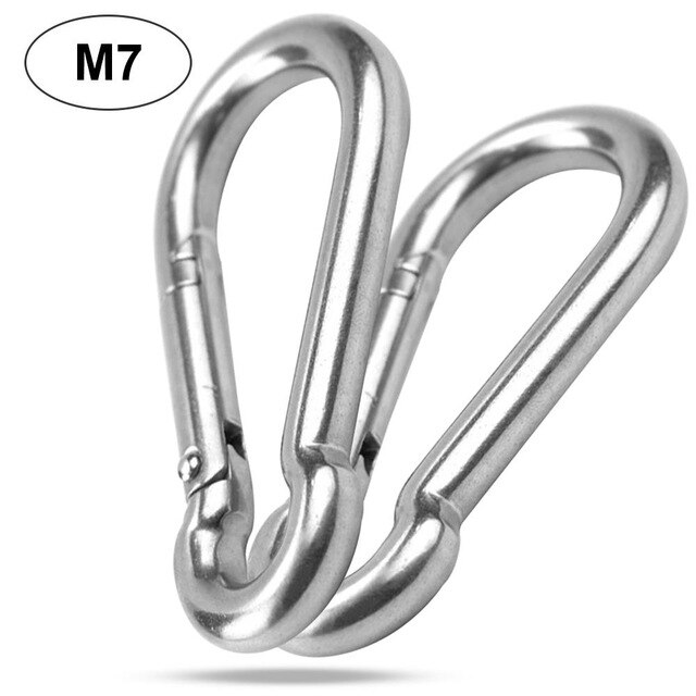 Heavy Duty Carabiner Clip Large Carabiner Clip Heavy Duty Caribiners Clip Heavy Duty Link Climbing Stainless Steel: Silver