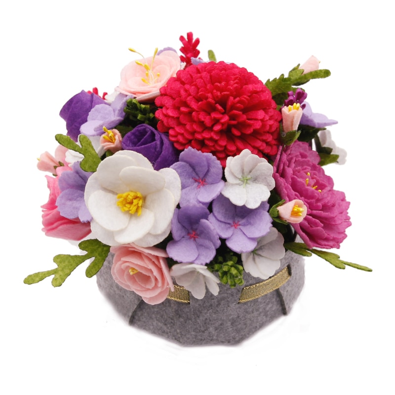 DIY Artificial Flowers Women Handmade Living Room Bouquet Decoration Felt Flowers for Home Garden Decor Felt DIY Package