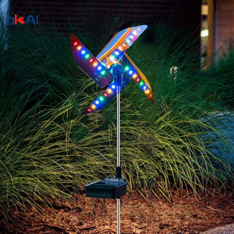 LED Spot Light Garden Path Landscape Lights Ground Light Outdoor Decorative Windmill Waterproof Night Light
