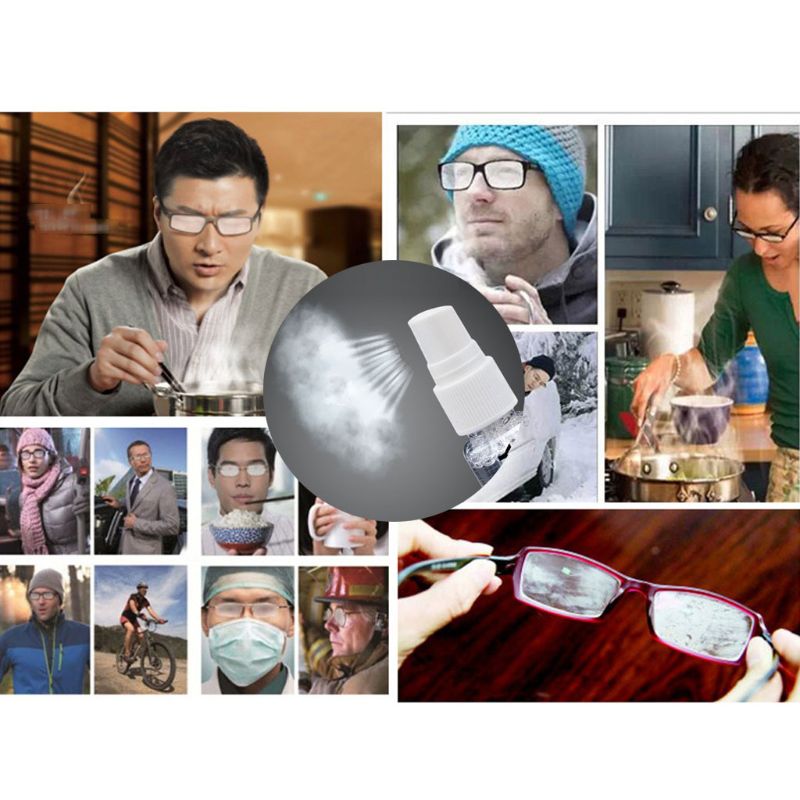 Anti Fog Spray Eyeglass Lens Defogger Glasses Safety Goggles Ski and Dive Masks U4LE