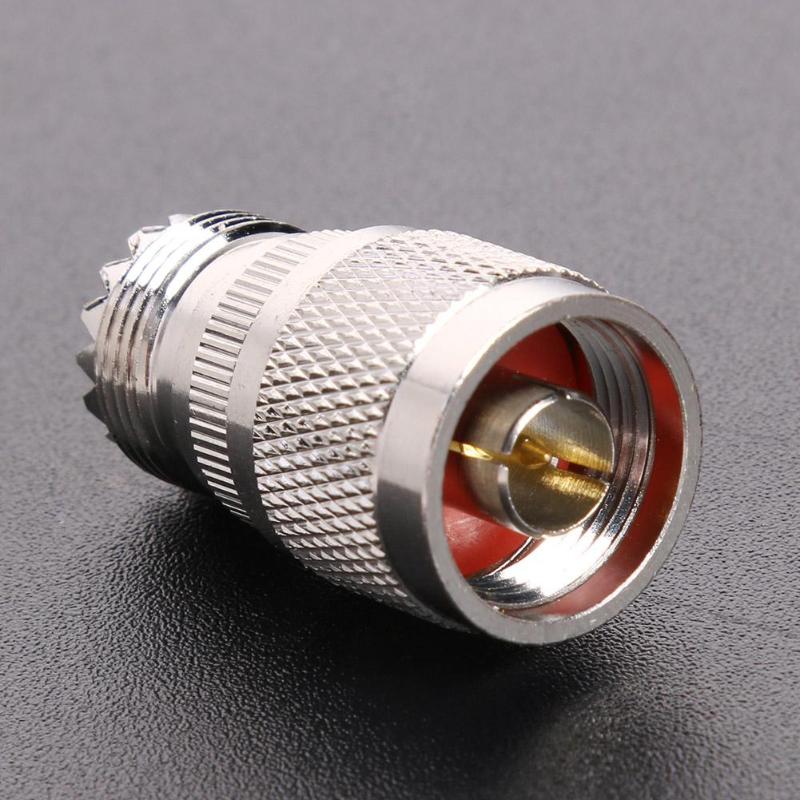 N Type L16 Male Plug to UHF SL-16 PL259 Female RF Coax Adapter Connector Walkie-Talkie Feeder Cable Connector Copper