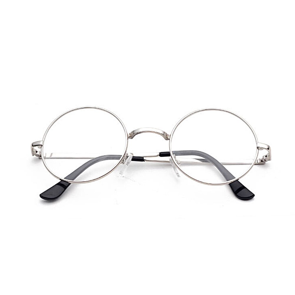 Vintage Round Metal Frame Eyeglasses With Clear Lenses - UV400 Protection, Lightweight 11 thumbnail image
