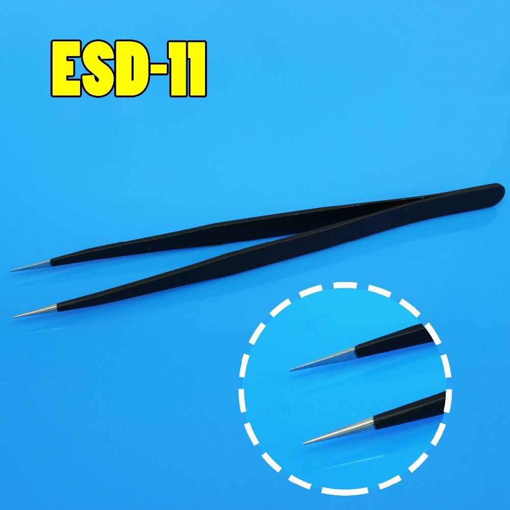 JCD Anti-static Precision Tweezers Set Pinzas Pincet Stainless Steel ESD Tweezer Electronics For Mobile phone Repair Tools