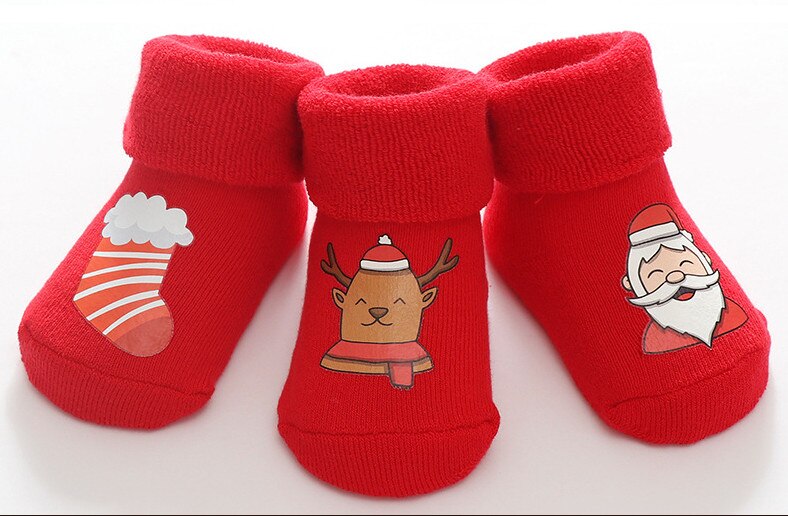 Goocheer 0-18Months Peuter Baby Meisje Jongen Kerst Mode Winter Anti-Slip Sokken Slipper Schoenen Laarzen Eerste Wandelaars: 4 / 6m