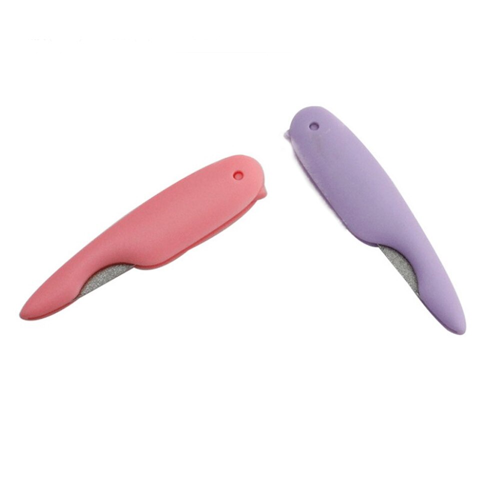 1 Pcs Foldable Cartoon Nail File Stainless Steel Fold Cuticle Care Pedicure Grinding Tool Nail Files Random Color