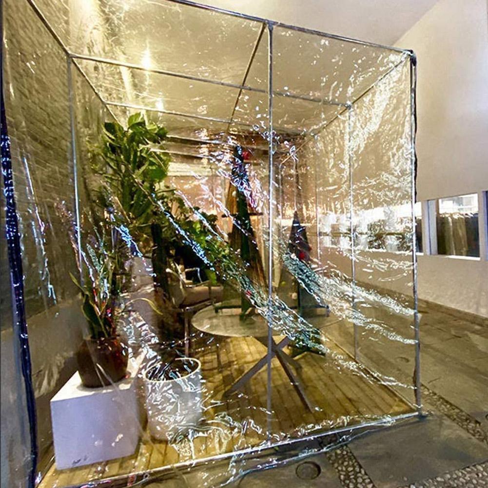 Transparent Tarpaulin Windproof Rainproof Tarp Canopy Tent Windshield Garden Sun Protection Tool Insulation Shed Cloth Freezing