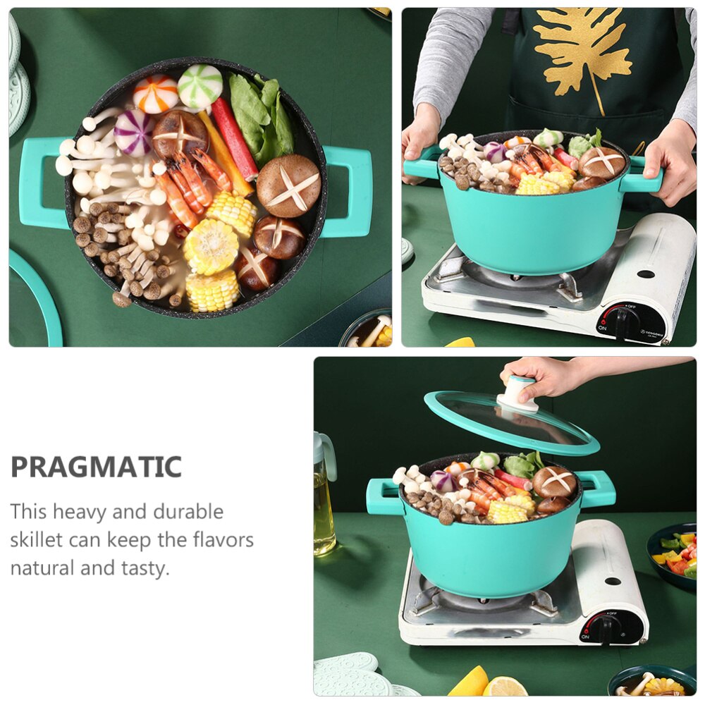 1pc Maifan Stone Pot Multi-function Cooking Pot Double Handle Soup Pot