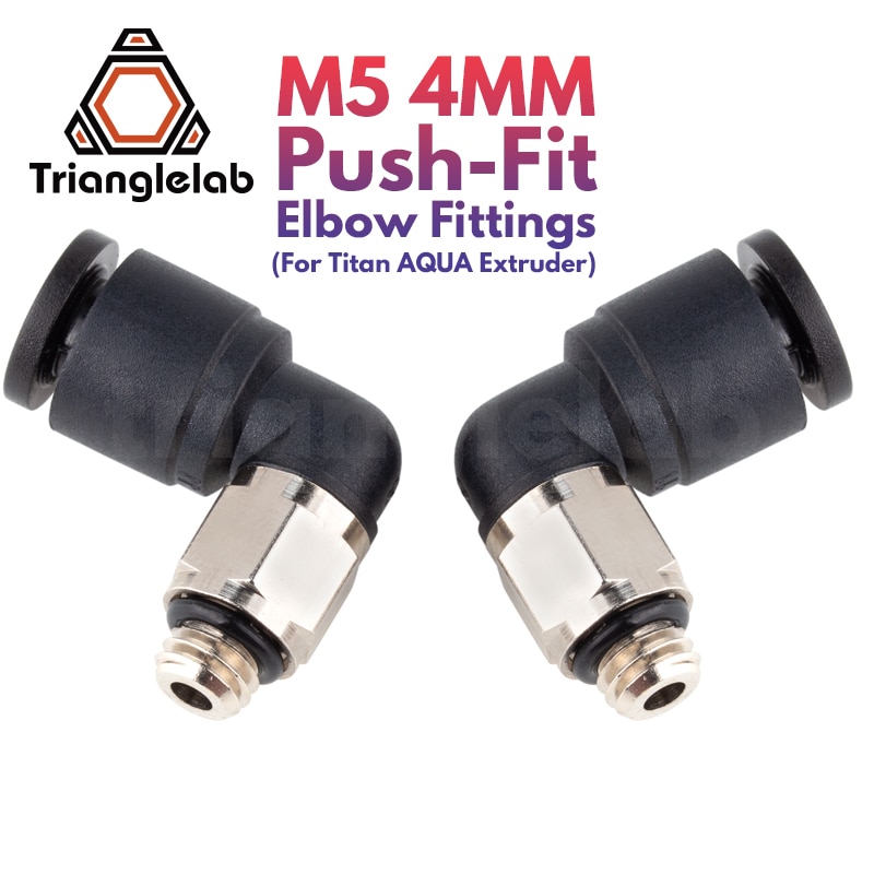 C Titan AQUA Water Extruder Elbow adapter M5 4mm for Titan AQUA,M6 4mm for TD6S-LC,for Other matching integrated modules: 1.4mm / Red