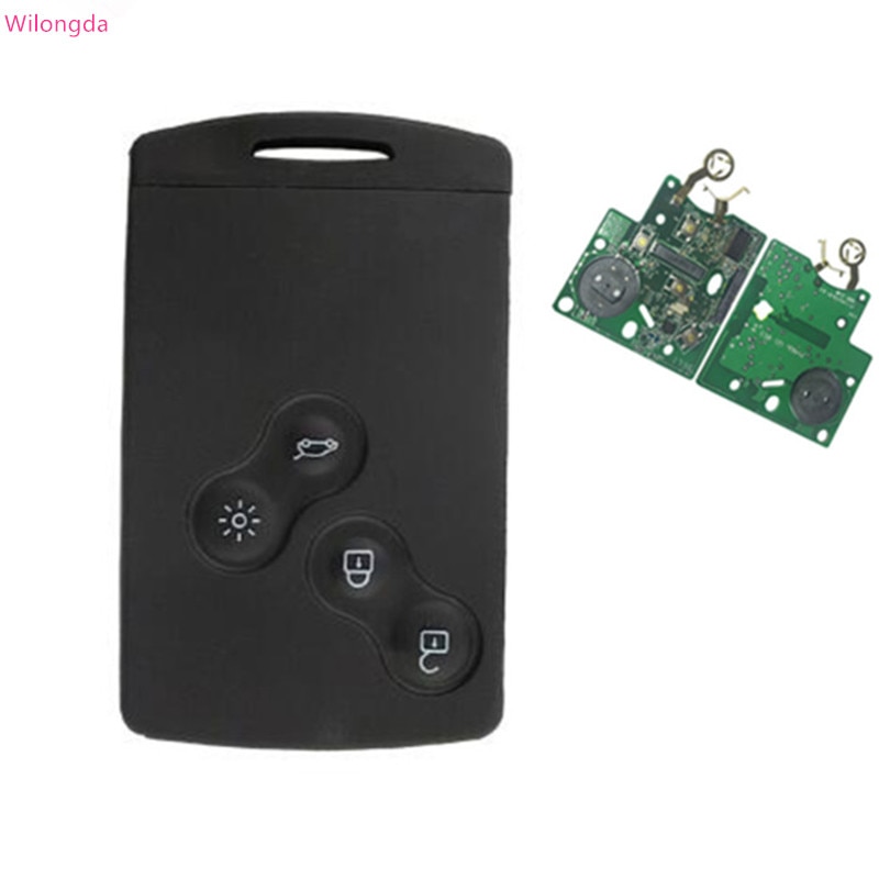 Wilongda Voor Renault Clio Accessoires Keyless Smart Key Hitag Aes PCF7953 Chip Fsk 434Mhz 4 Knop Voor Renault clio 4 Sleutel