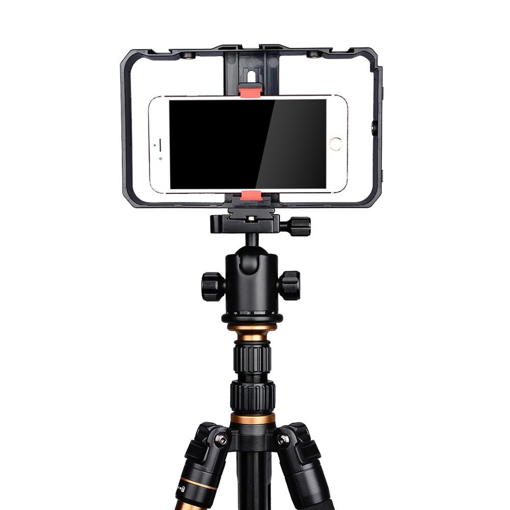 Étui de tournage vidéo pour Smartphone Yelangu Pro support de poignée de stabilisateur vidéo pour iPhone Xs Max XR X 8 Plus Samsung Huawei