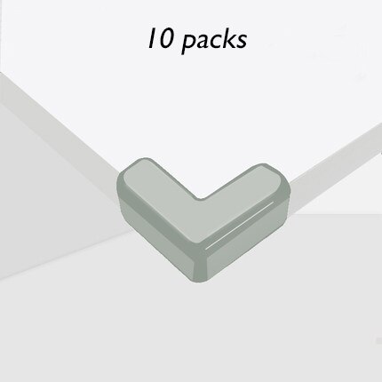 10Pcs Baby Veiligheid Siliconen Protector De Hoek Edge Protection Cover Kinderen Anticollision Edge Kind Corner Guards: GRAY