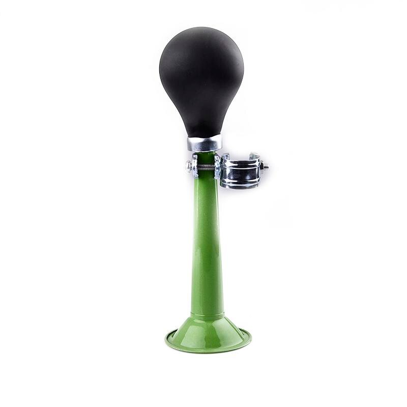 Ikke-elektronisk trompet cykelhorn vintage retro bugle hooter lufthorn cykel hooter stor cykel alarm army luft horn klokker: Grøn