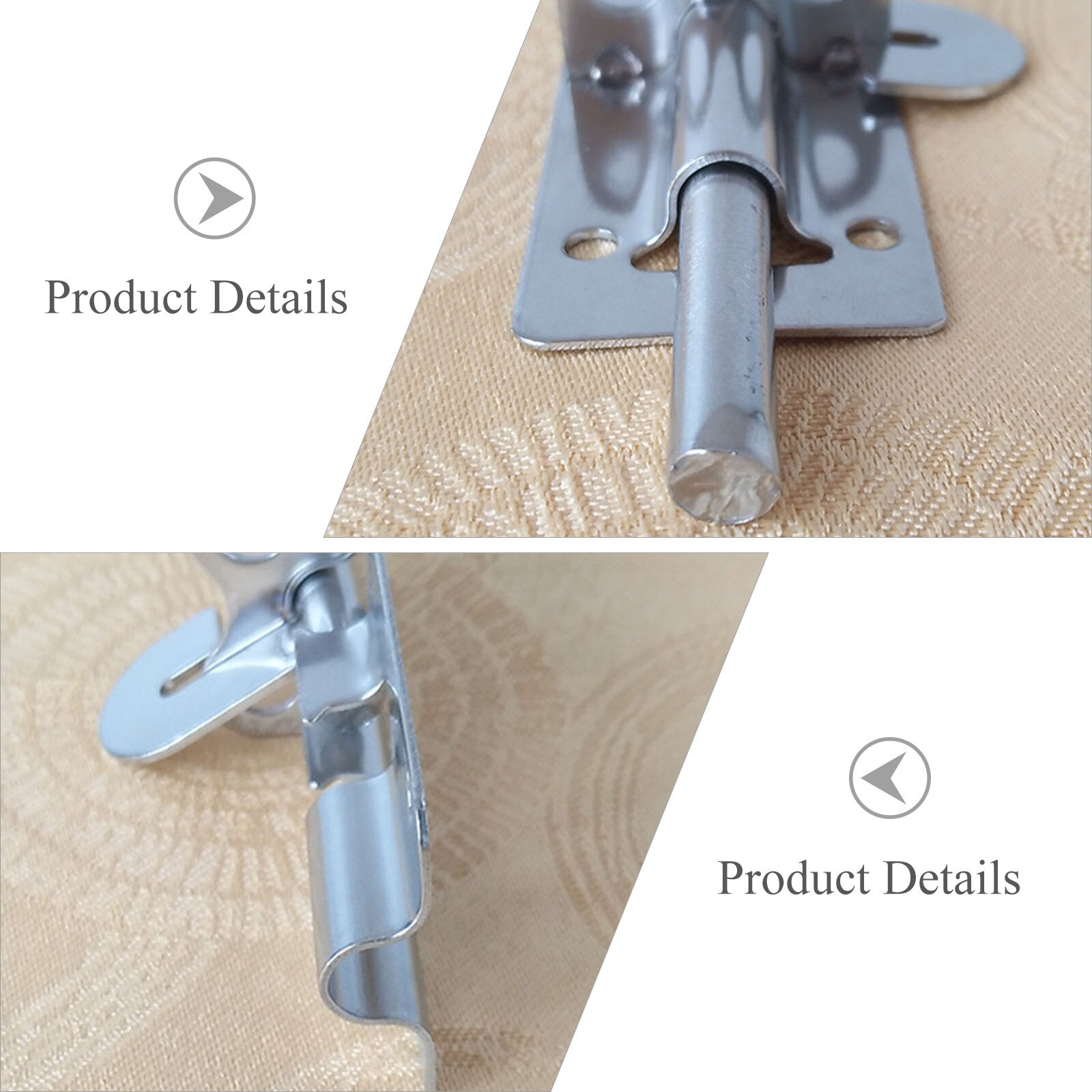 4pcs Sliding Bolt Sliding Lock Stainless Steel Sliding Door Lock