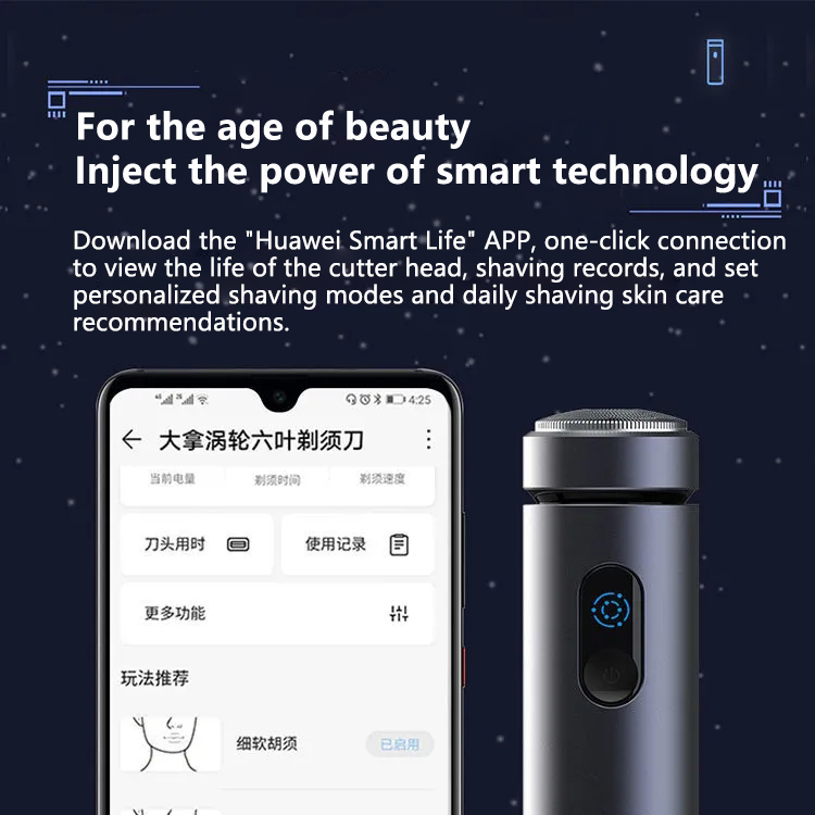 Huawei Hilink-Afeitadora eléctrica para hombre, máquina de afeitar para el cuerpo, portátil, con pantalla LED