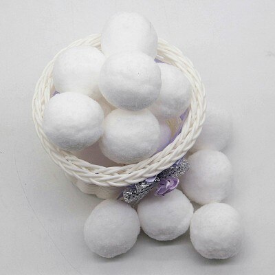 Hvid pompon 8mm 10mm 15mm 20mm 30mm 40mm pom poms ponpon håndværk forsyninger diy til børn tøj syning hjem bryllupsdekorationer: 40mm 8 stk