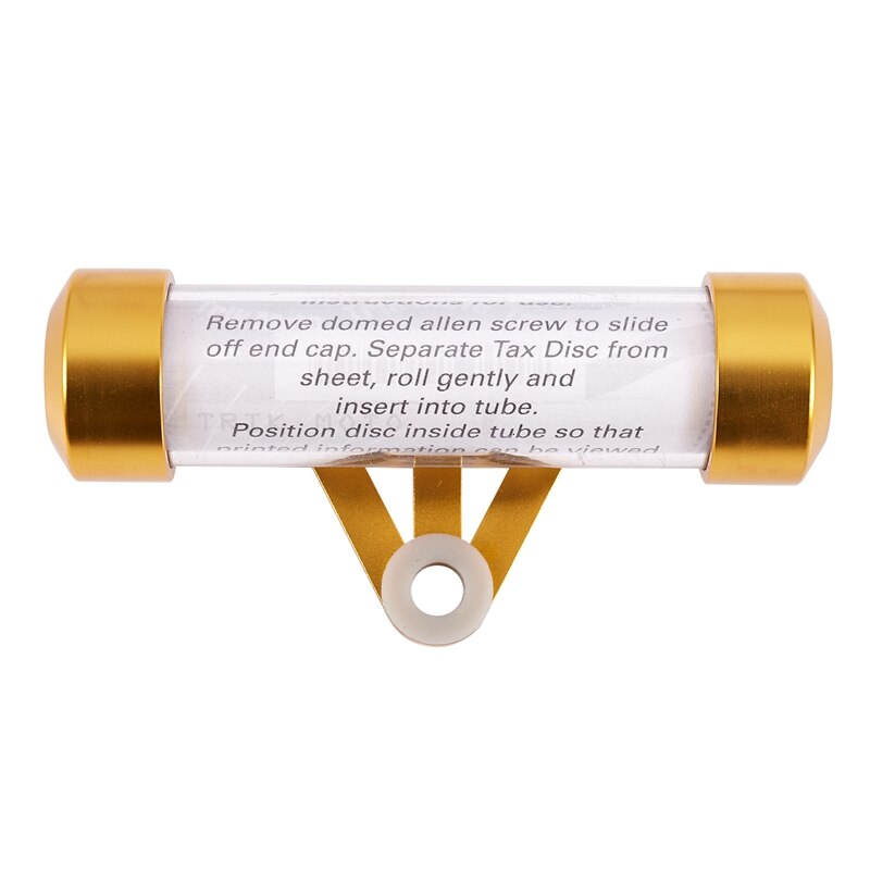 Etiqueta de tubo único para impuesto de motocicleta, tubo único para impuesto, llave de tubo para colocación de placa de matrícula de papel de motocicleta, longitud 11 cm