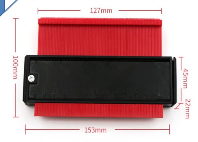 Shape Contour Duplicator Profile Gauge Tiling Laminate Tiles Edge Shaping 120mm Car Van Lorry Measuring Tool Accessories
