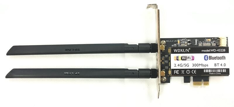 Desktop wifi card Broadcom BCM943228HMB 2.4Ghz&5Ghz 802.11abgn BT Bluetooth 4.0 Half MINI PCI-1X Wifi Card