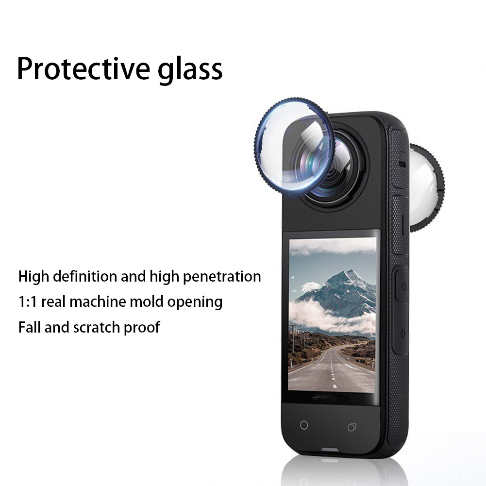 Objektivs chutz für insta360 x4 Objektivs chutz gehärtetes Glas rotierende Schutz abdeckung Glass chutz abdeckung Kamera zubehör