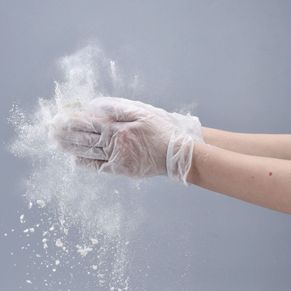 20PCS Food Grade Disposable vinyl Gloves Anti-static Clear Plastic Gloves For Food Cleaning Cooking Restaurant Kitchen Tools
