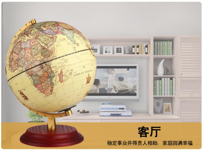 Chinesische-Englisch Lehre globen 32cm HD Schüler Europäischen Stil retro globus ornamente büro studie wohnzimmer dekoration globus