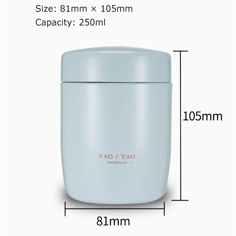 250ml mini matte termos lunsj boks bærbar rustfritt stål matte suppe beholdere vakuum kolber termokopp til låve matte krukke