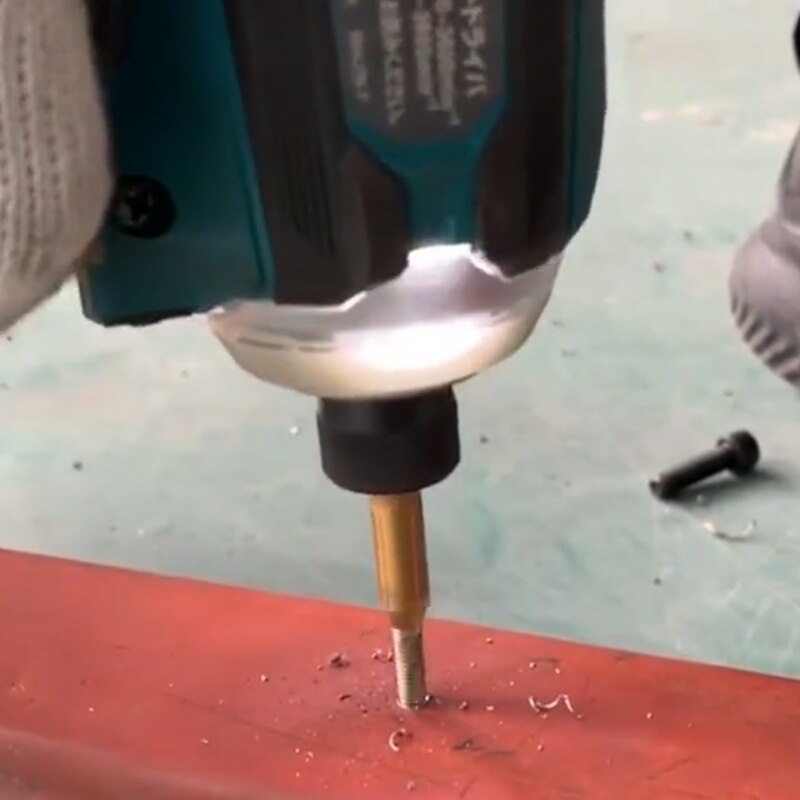 Metric 6-piece Suit Tap Diameter M3 M4 M5 M6 M8 M10 Hexagonal Shank Drilling and Tapping Integrated Composite Tap