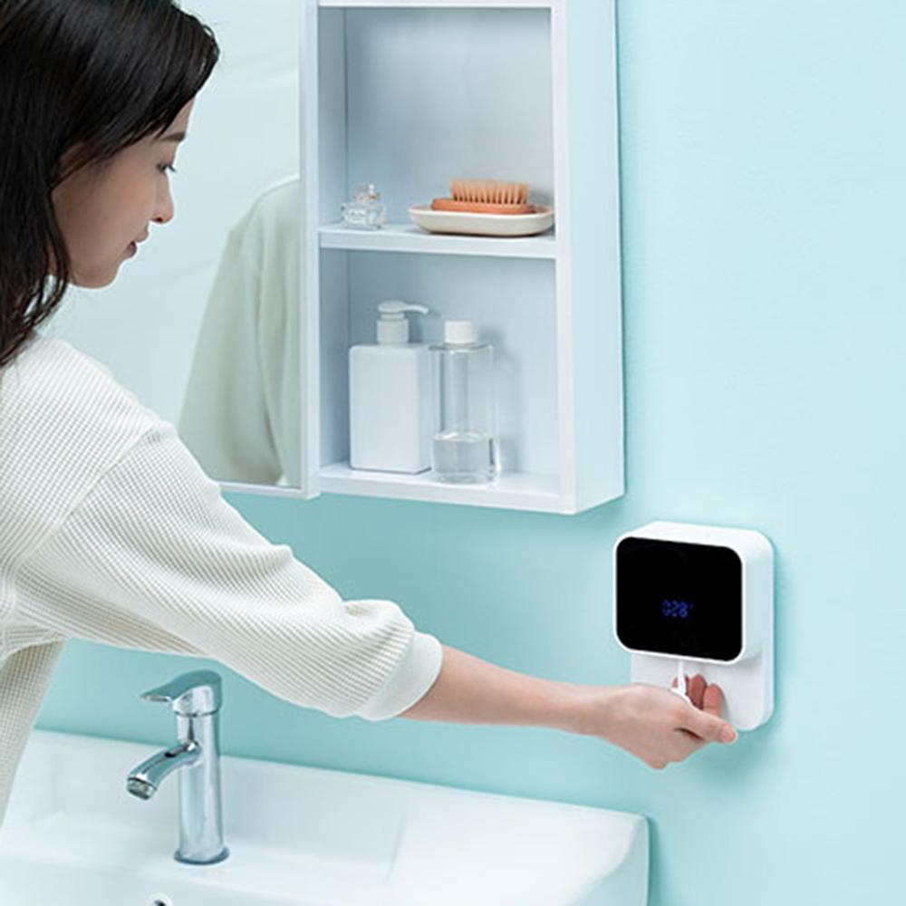 Automatic Induction Foaming Hand Washer LED Display Screen Washing Machine Infrared Sensor Soap Dispenser For Bathroom Wal