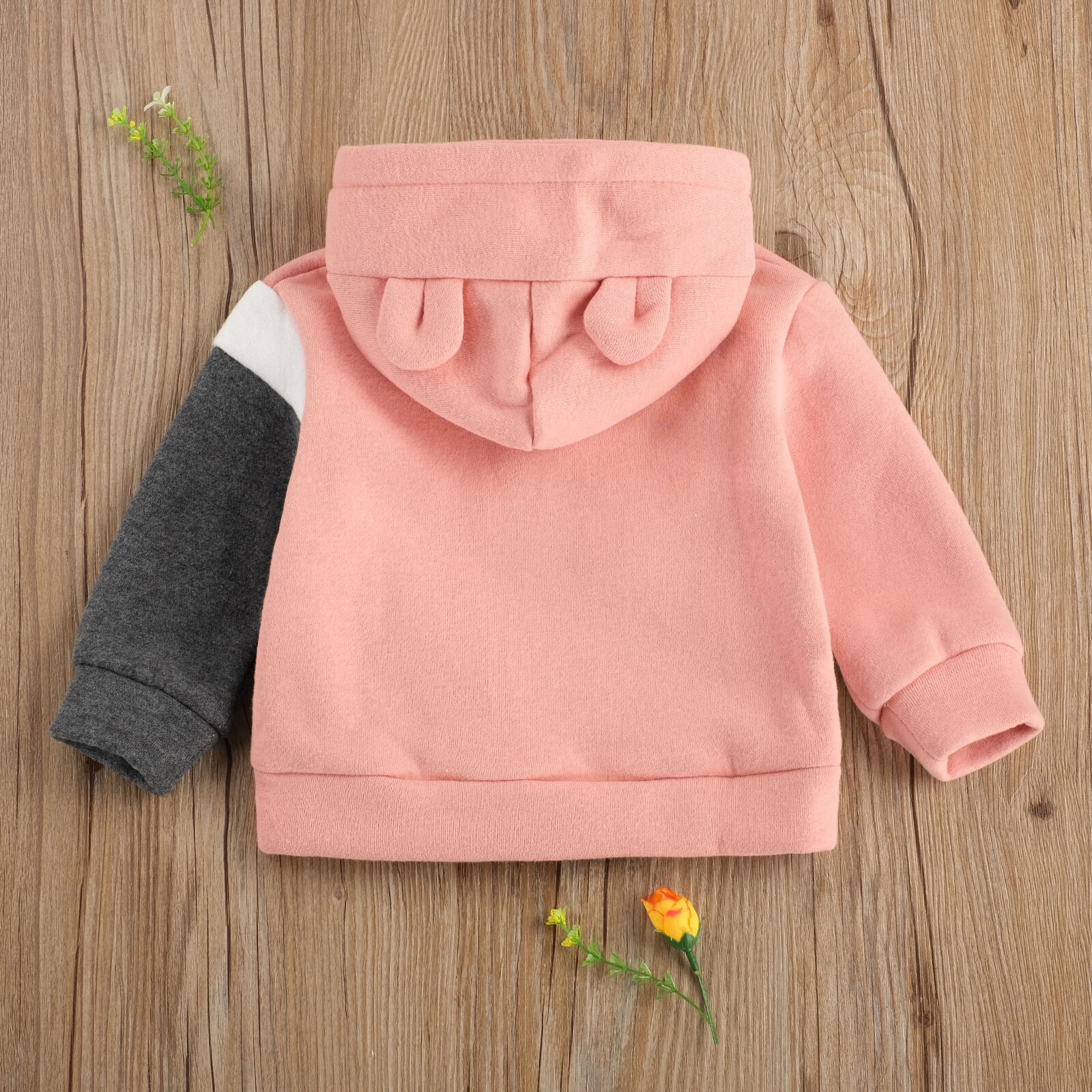 Citgeett – manteau à capuche pour enfants, veste à manches longues, avec fermeture éclair, couleur fraîche, pour garçons et filles, collection printemps automne