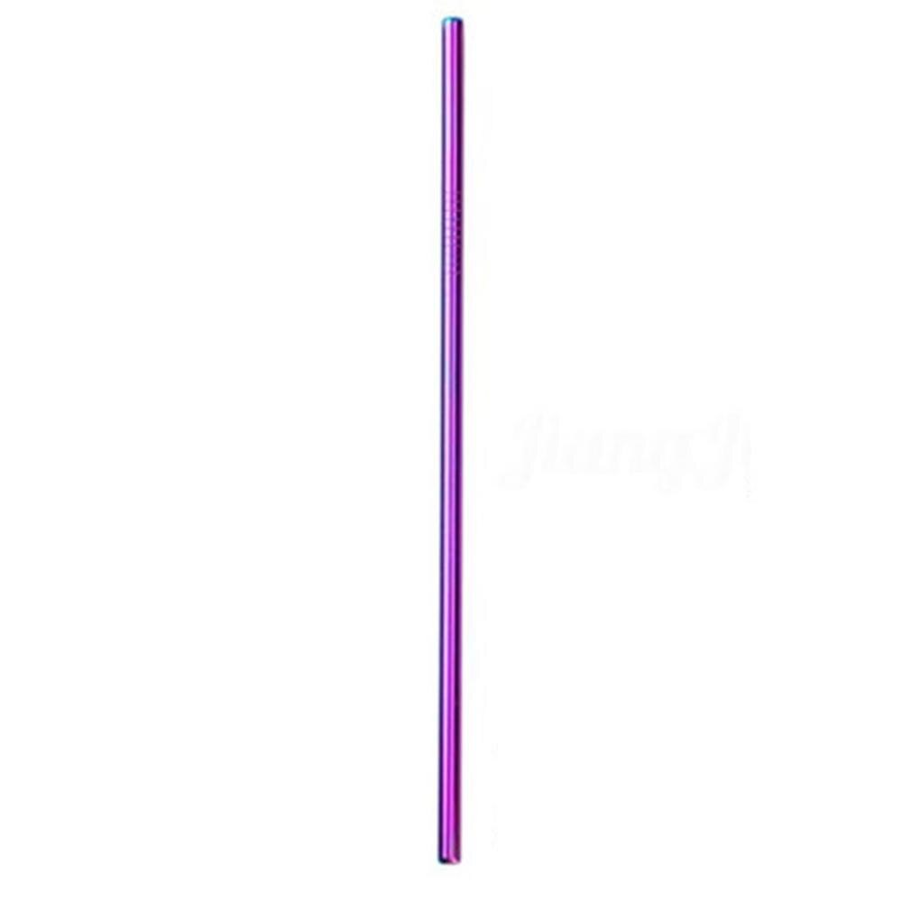Colorful Drinking Straw Reusable 304 Stainless Steel Metal Straw Sturdy Bent Straight Drinks Straw