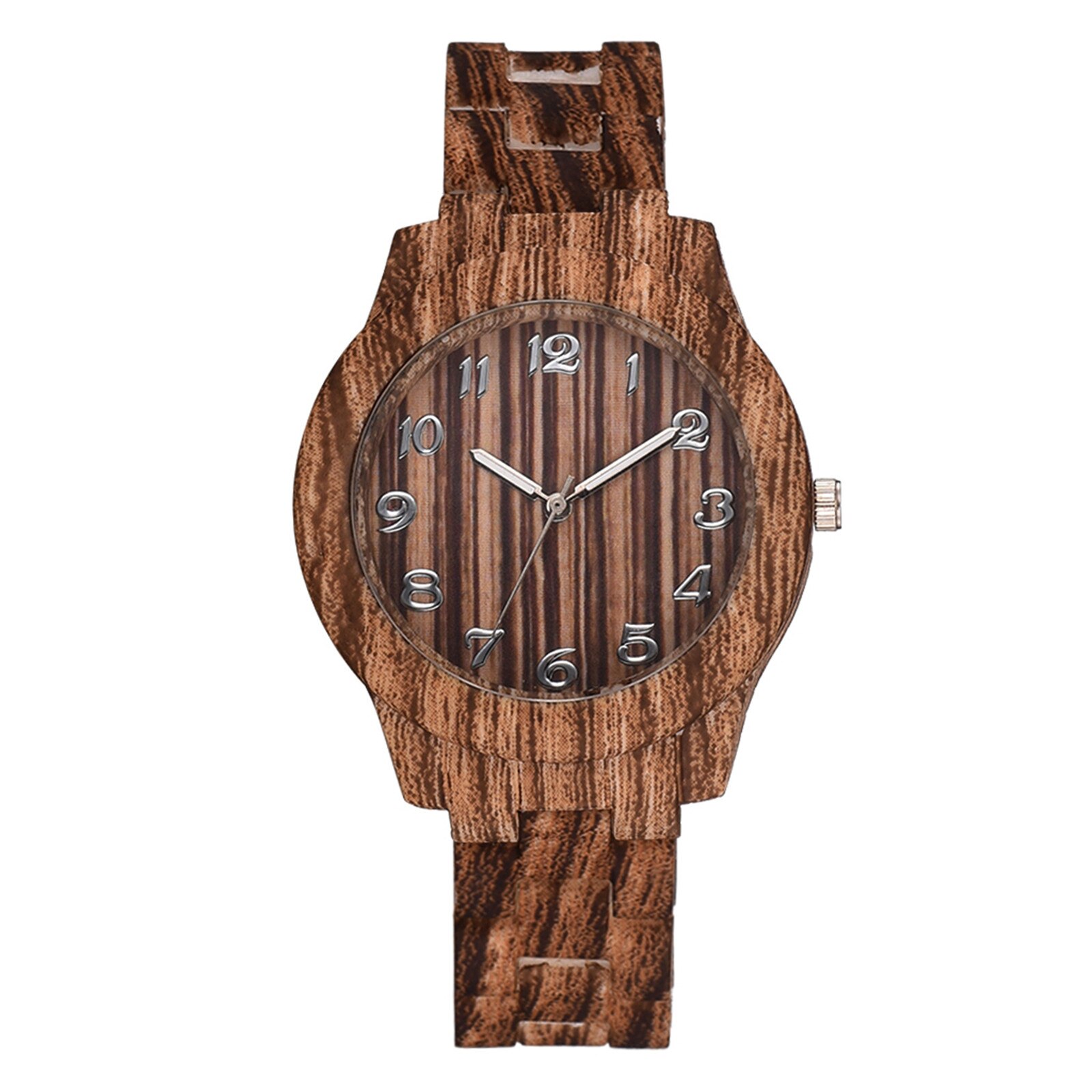 Retro Hout Textuur Quartz Horloge Arabische Cijfers Legering Dial Lederen Riem Mannen En Vrouwen Horloge Relogio Feminino