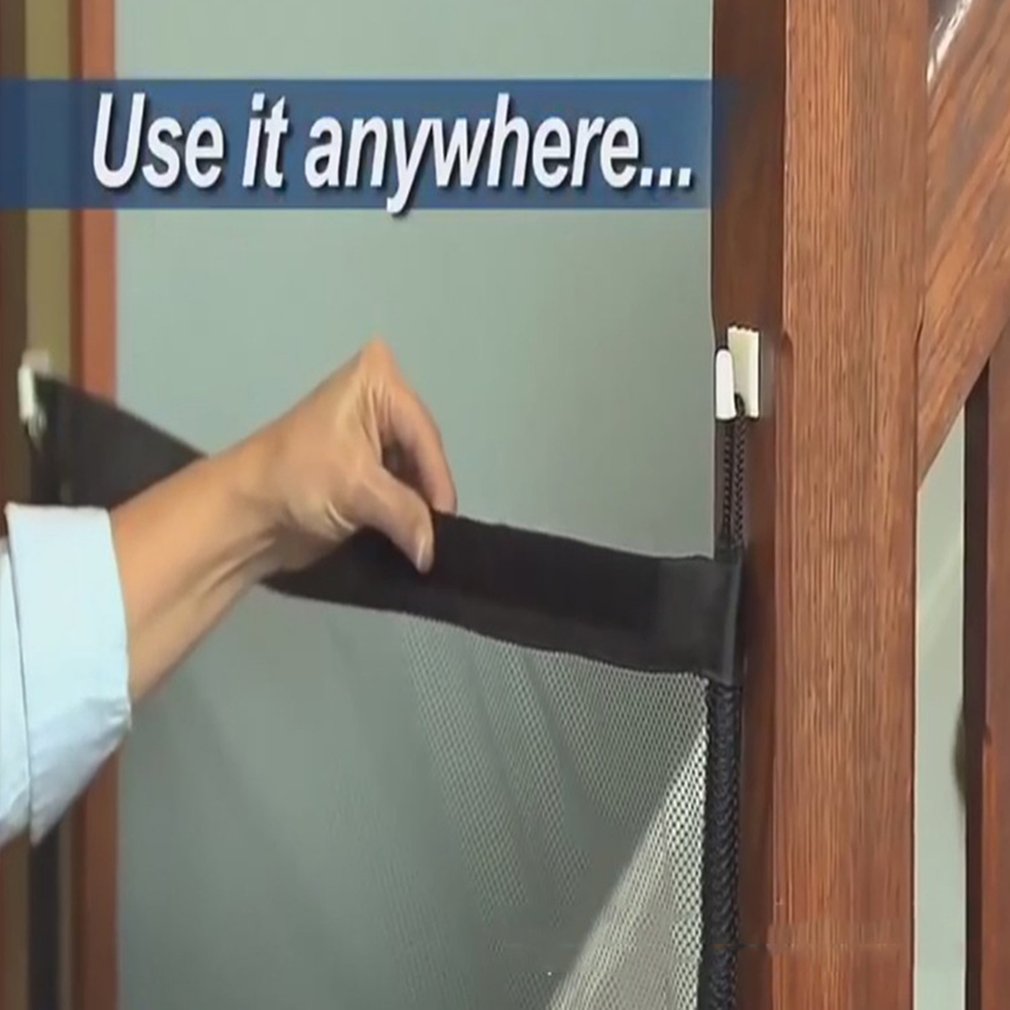 Dog Gate Safe Guard Safety Enclosure Dog Fences Dog Gate The Ingenious Mesh Magic Pet Gate Isolation Network Black