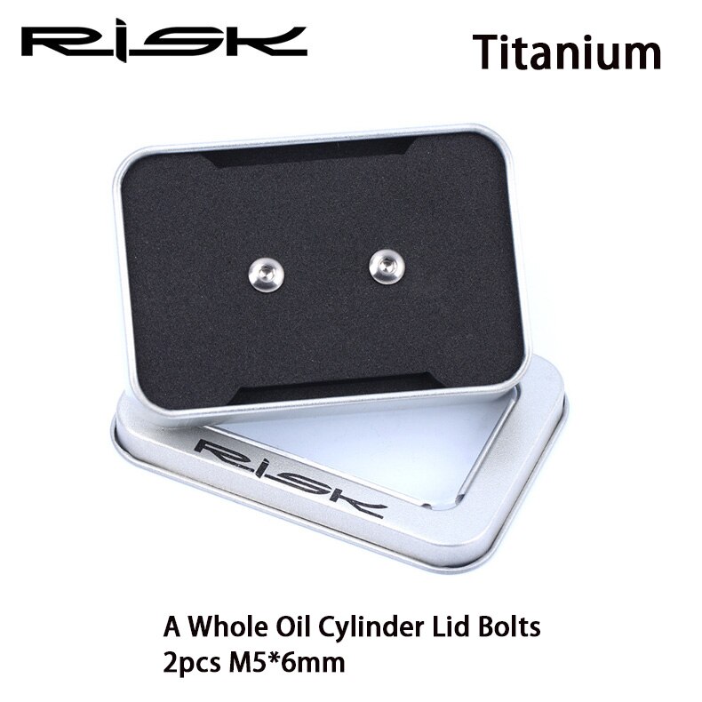 Risikerer en hel / separat oliecylinder lågbolte til shimano cykelbremsearm titanium skive fast skrue cykel hydraulisk bremsebolt: 2 stk titanium