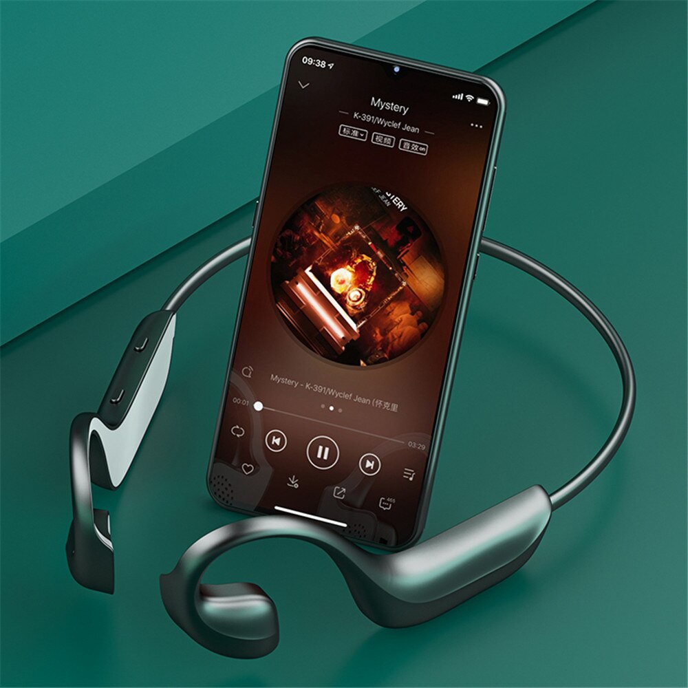 Beengeleiding Bluetooth 5.1 Headset Draadloze Oorhaak Outdoor Sport Waterdichte Hoofdtelefoon Met Microfoon Handsfree Oortelefoon