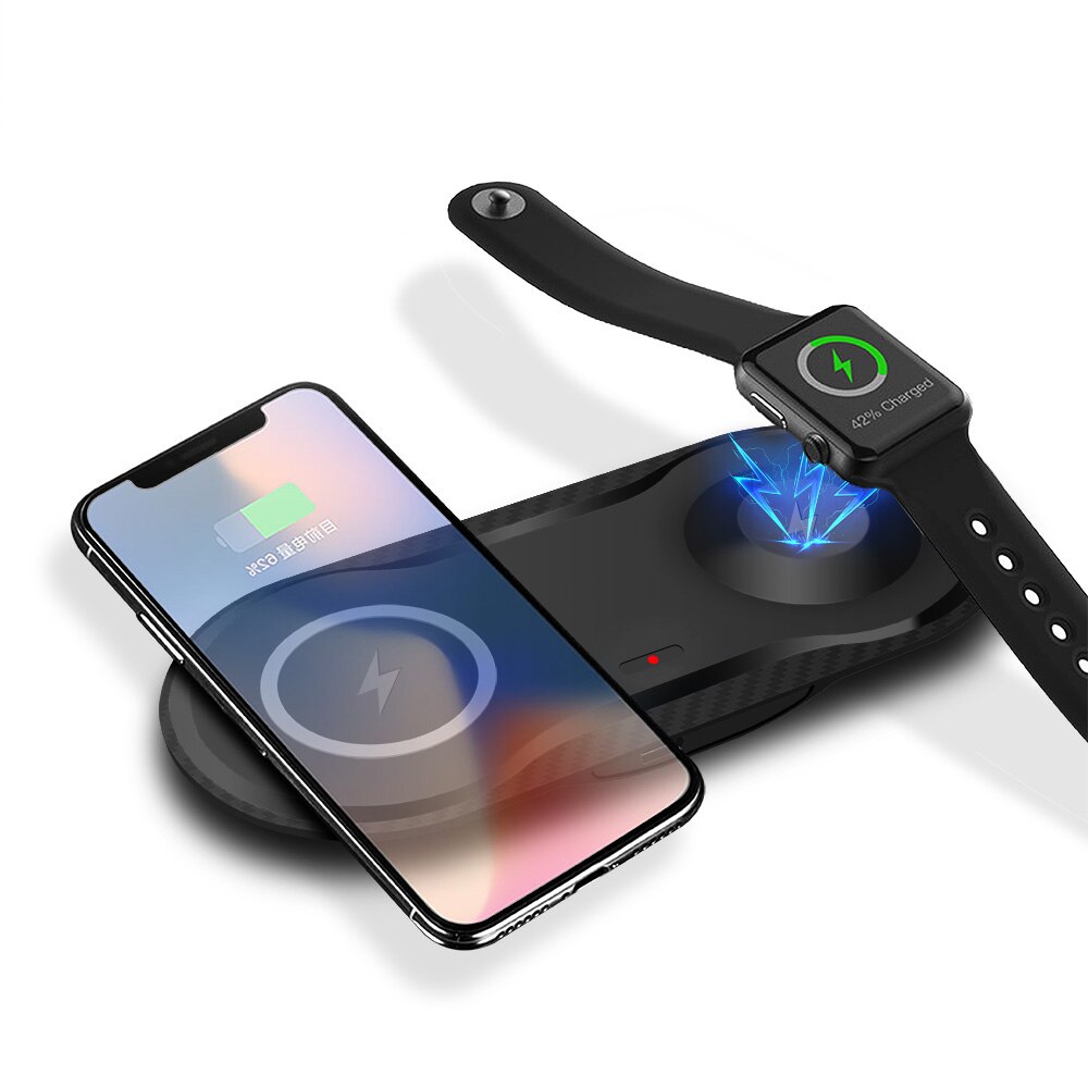 FDGAO Qi Pad Caricatore Senza Fili Magnetico Orologio di Ricarica per Apple iWatch 6 5 4 3 2 10W Carica Veloce per il iPhone 11 XS XR X 8 Airpods: Watch and Phone