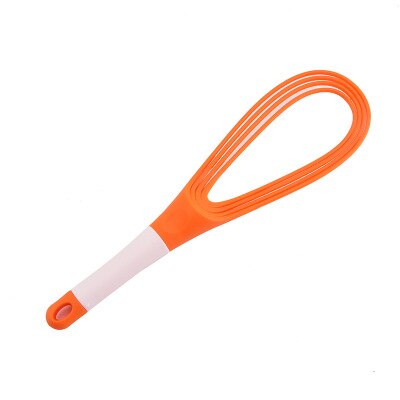 1 stk multifunksjon roterbar ballong og flatvisp eggevisper plast håndelte deigmikser eggemikser verktøy kjøkken gadget: Oransje