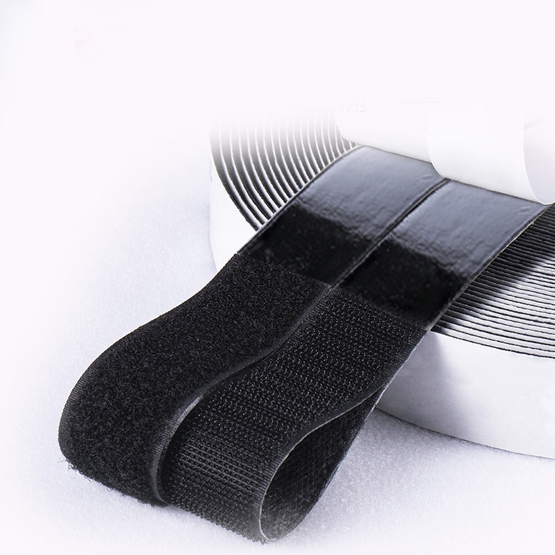 Double Side Magic Tape Hook and Loop Fastener Tape With Glue Nylon Sticker Self-Adhesive Velcros For DIY 20/25/30/38/50mm
