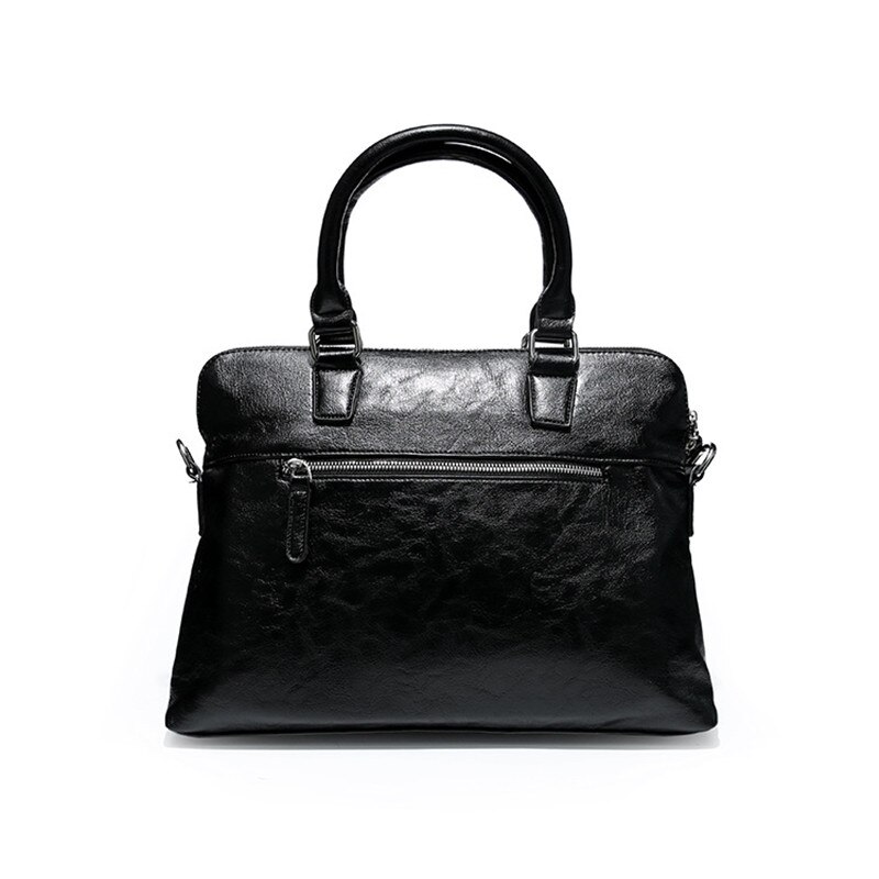 Men's Business office Briefcase Brand PU Leather Handbag male Solid Black Messenger Bag Thread Laptop Tote Shoulder bags