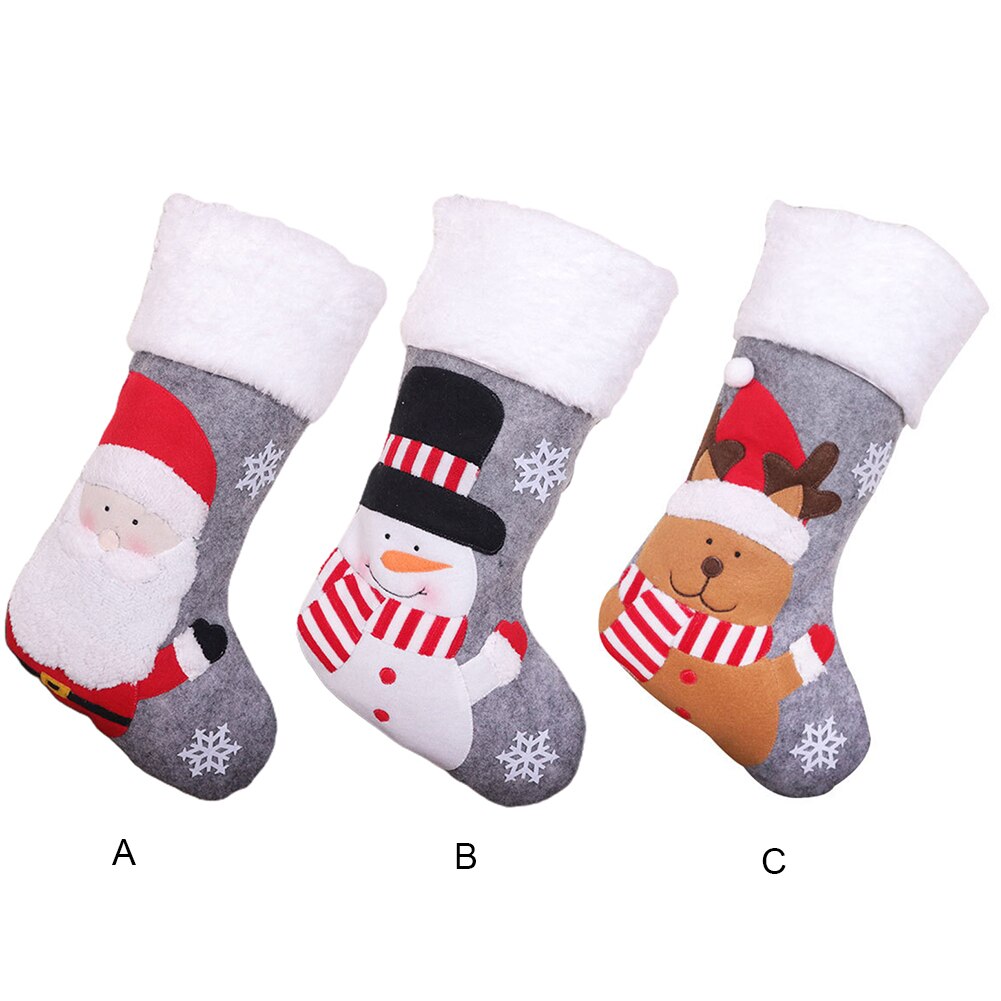 Kerst Ornamenten Grijs Kerstsok Bag Hanger Grote Party Tas Vilt Kerst Zak