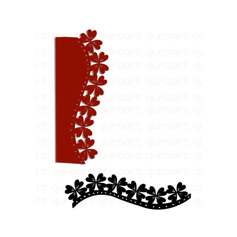 YaMinSanNiO Flower Border Lace Frame Metal Cutting Dies for DIY Scrapbooking Craft Cards Embossing Die Four-leaf Clover Diecut