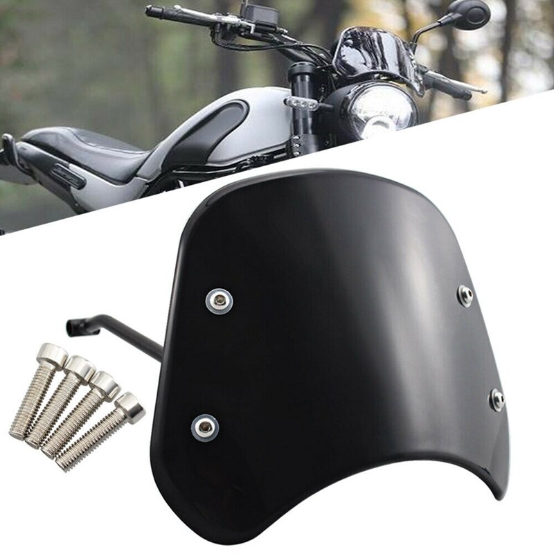 Universele Motorfiets Voorruit Windscherm Windscherm Voor Motorfiets Fit 5 Inch Tot 7 Inch Koplampen Motorfiets Modificatie