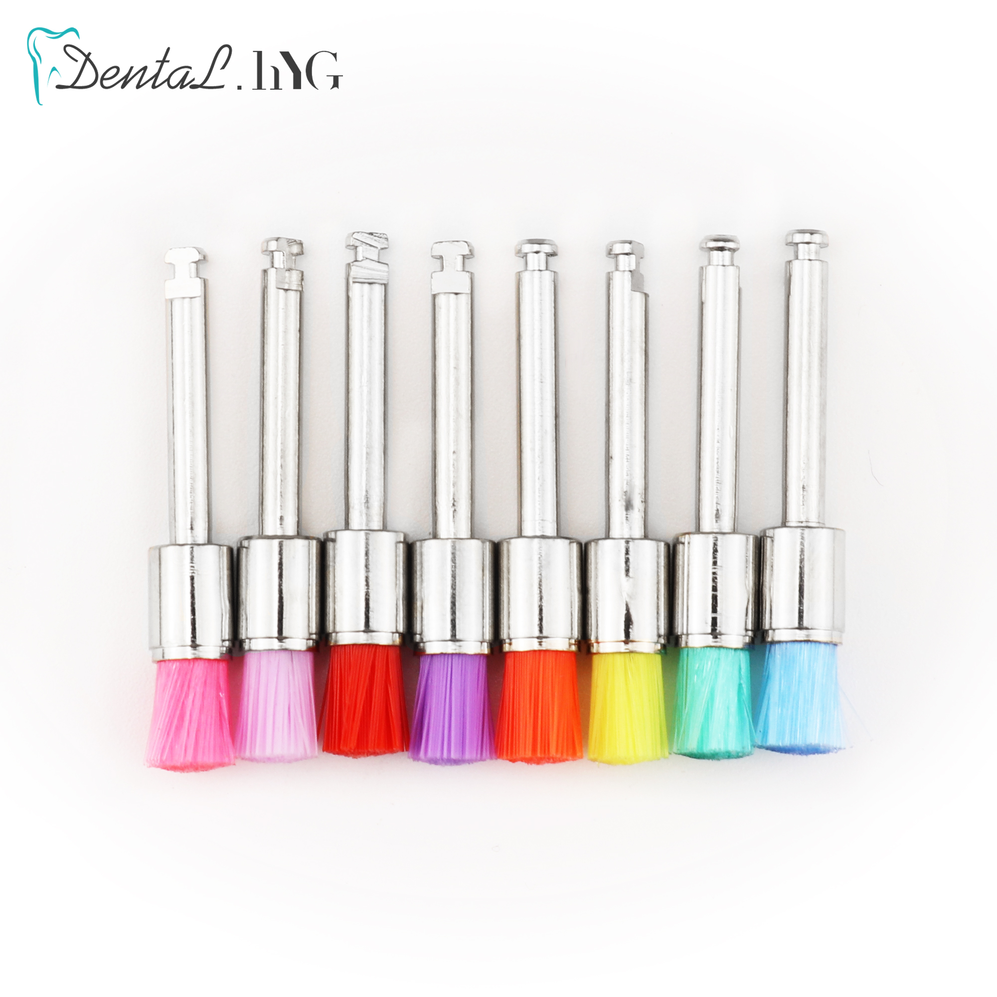 100pcs/Bag Disposable Dental Polisher Nylon Bristle Brush Polishing Brushes Teeth Whitening Prophy Brushes Dentist Materials
